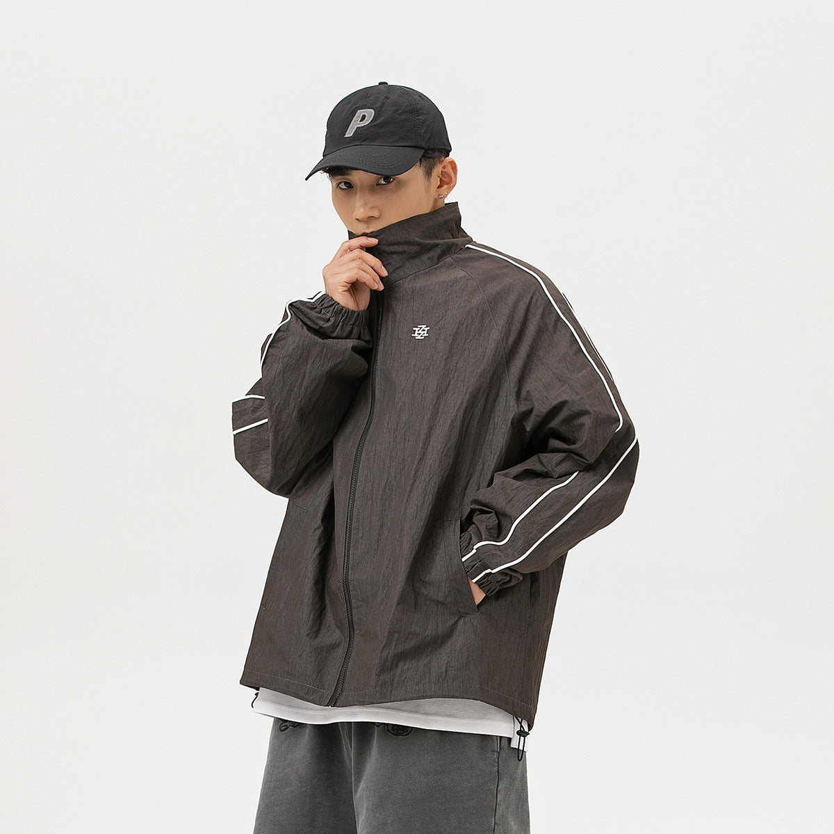 Unisex Jacket Retro Loose Spring and Autumn Sports Jacket