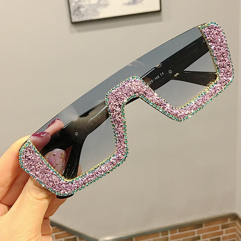 Trendy punk glasses retro sunshade