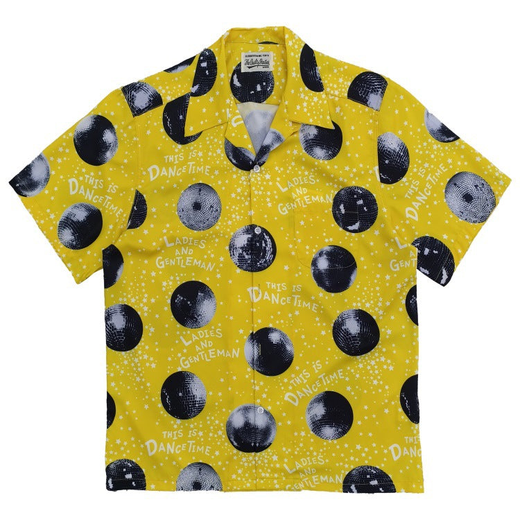 GUILTYPARTIES TIGER Shirts 18SS Disco Ball DISCO Mirror Ball Hawaiian Short Sleeve Shirt