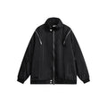 Unisex Jacket Loose Lapel Mechanical Style Jacket Men and Women Same Coat