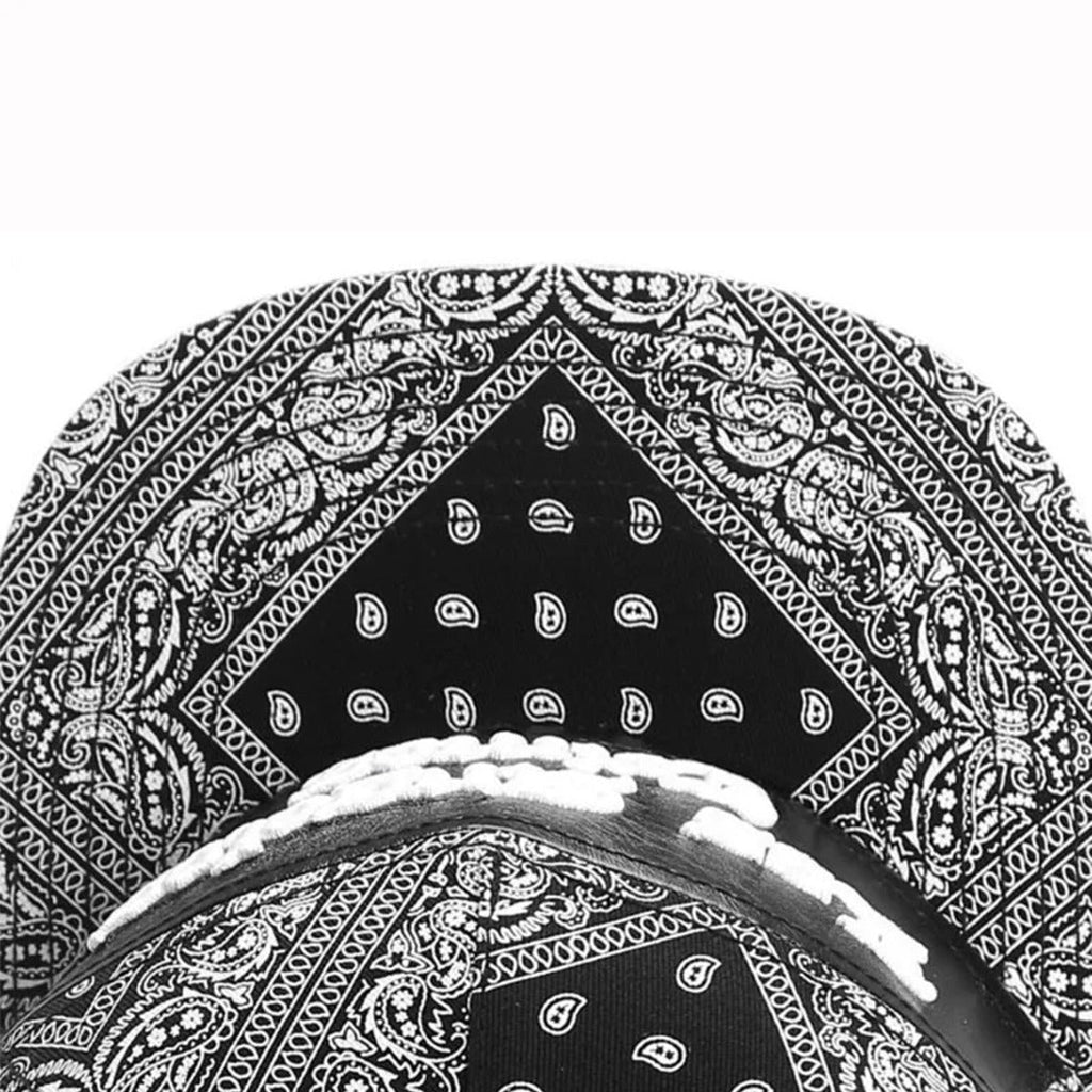 Trendy flat brimmed snapback hats los angeles cashew pattern