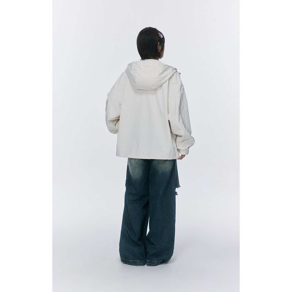 Unisex Jacket Vintage Outdoor Jacket Coat Windproof Hood Jacket
