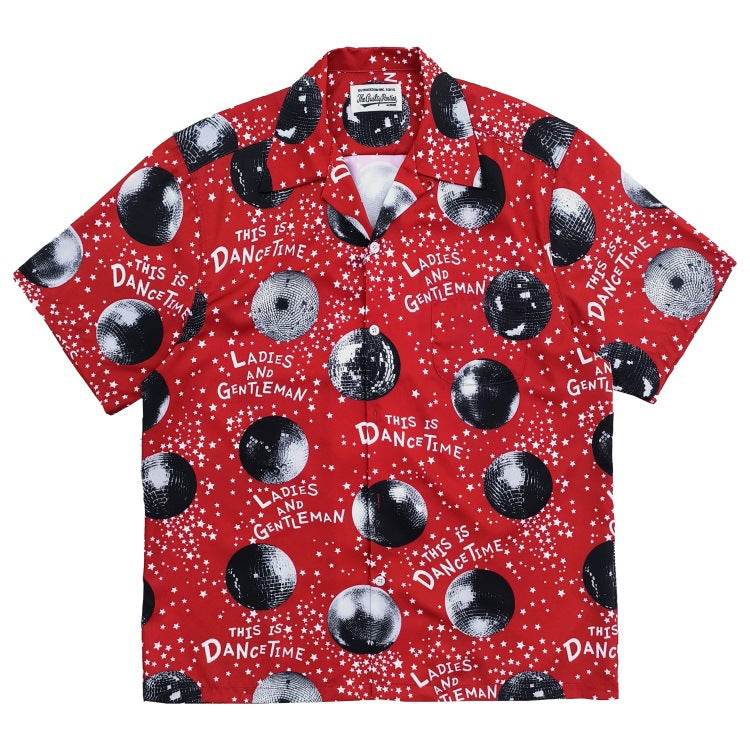 GUILTYPARTIES TIGER Shirts 18SS Disco Ball DISCO Mirror Ball Hawaiian Short Sleeve Shirt