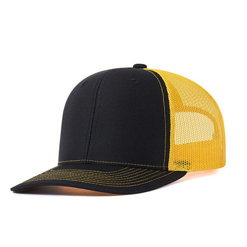 Trendy flat brimmed snapback hats summer mesh breathable