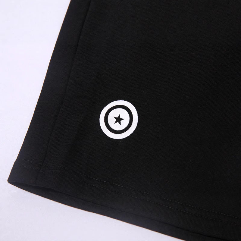 Bathing ape Bape Shorts Solid Color Letter Shark WGM Printed Five-Point Pants Straight Beach Pants