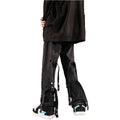 Men Jeans Spring and Autumn Straight Loose Hiphop Bandage Vibe Jeans