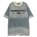 High-quality pure cotton T-shirt retro heavy industry washed and old