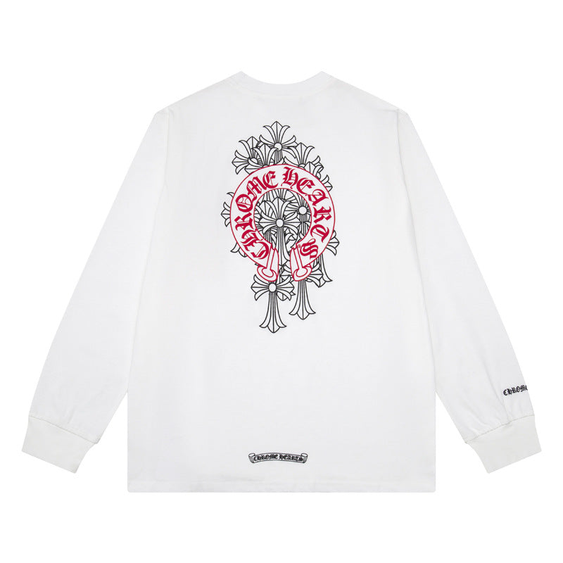 CHH  Heart Long Sleeve Shirt Unisex Fashion Loose Long Sleeve Shirt