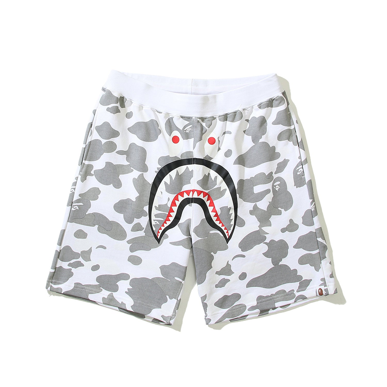 Bathing ape Bape Shorts camouflage luminous shark terry straight beach pants