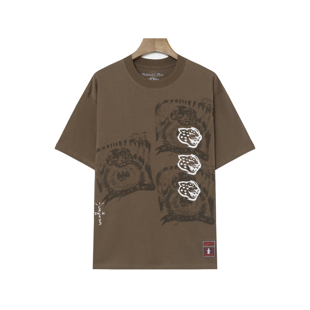 Travis Scott T-Shirt TRAVIS SCOTT CACTUS JACK24ss Embroidery Crew Neck Short Sleeve T