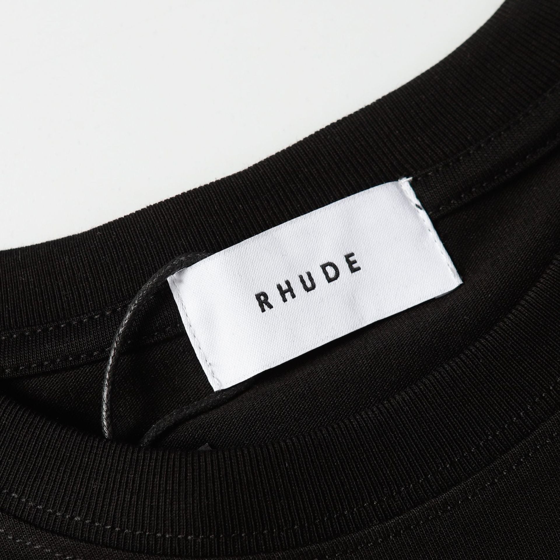 Rhude T Shirt Striped Sunset Snow Mountain Print Short Sleeve T-Shirt