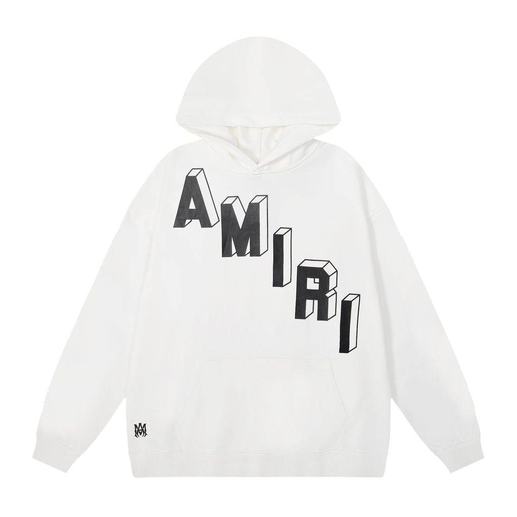 Amiri Hoodie Letter Print Hooded Sweater Loose