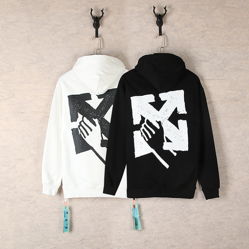 OW  hoodie palm arrow print hoodie