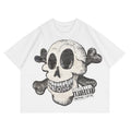 Mixed Emotion T-Shirt Blutosatire Boxy Crew Neck Loose Short Sleeve