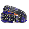 Hip-hop punk rhinestone belt skull punk dark style