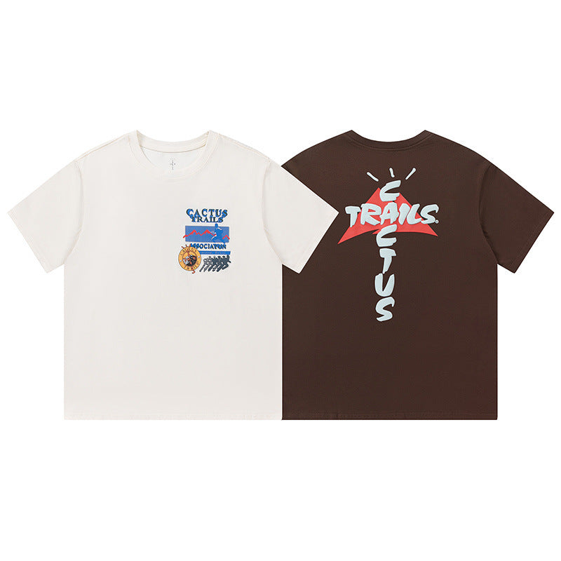 Travis Scott T-Shirt Short Sleeve T-Shirt Loose Summer Casual T-Shirt
