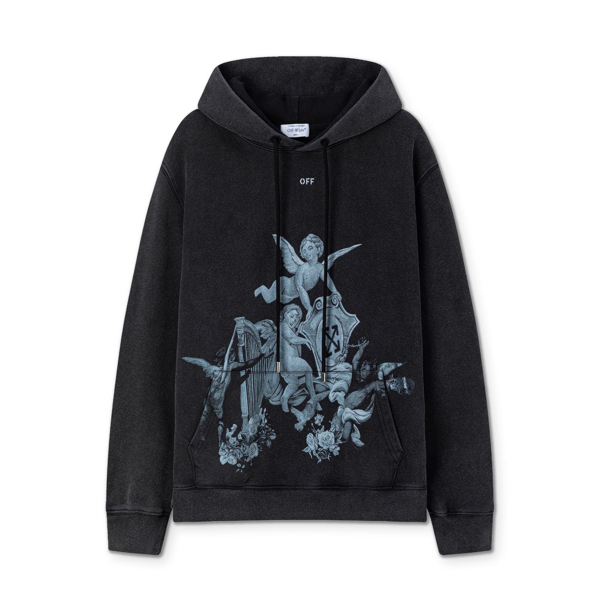 OW  hoodie Baby Angel Oil Painting Pattern Pullover Hoodie