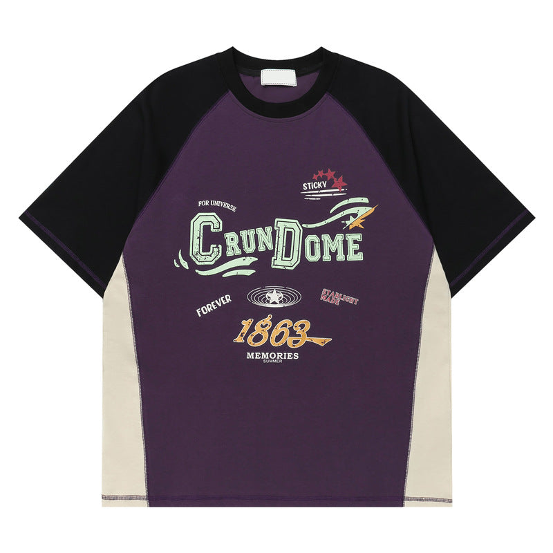 High-quality pure cotton T-shirt vintage couple
