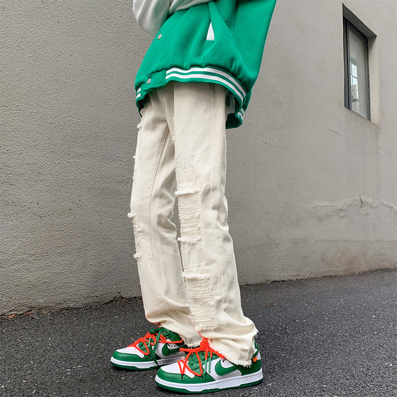 Men Jeans Vintage Jeans Men Autumn Loose Straight Trousers