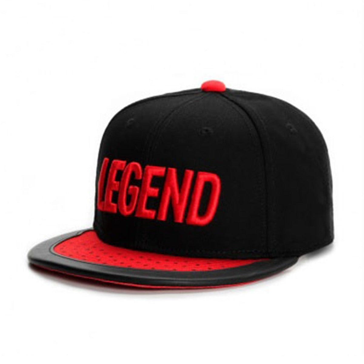 Trendy flat brimmed snapback hats legend men's and women's neutral cap