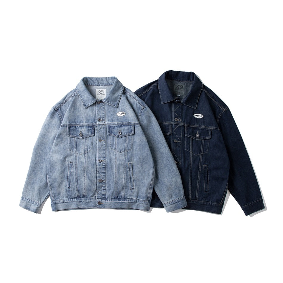 Unisex Jacket Vintage Denim Jacket Men's Business Shirt Jacket