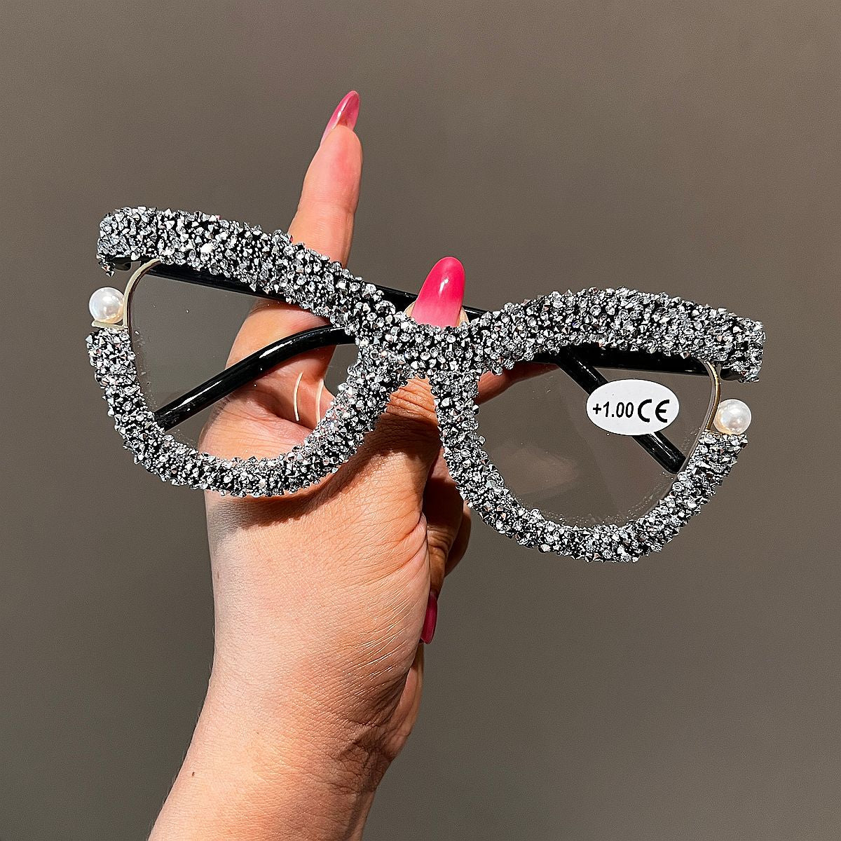Trendy punk glasses rainbow frame retro