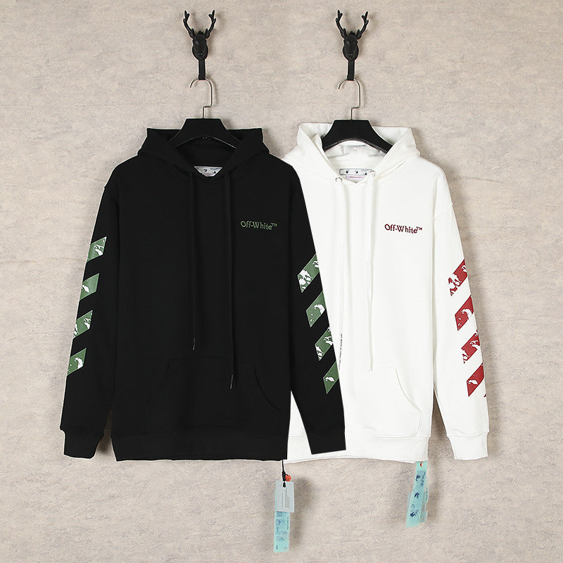 OW  hoodie Photography Pattern Arrow Sleeve Hood
