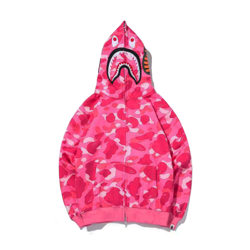 Ape Hoodie Classic Camo Shark Hooded Cardigan Zip Embroidery