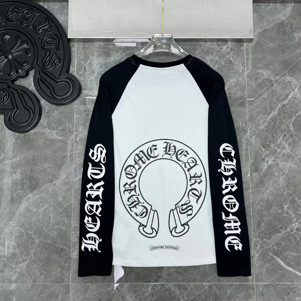CHH  Heart Long Sleeve Shirt Unisex Fashion Loose Long Sleeve Shirt