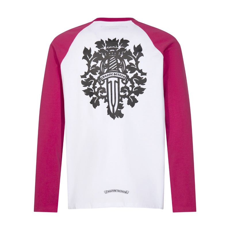 CHH  Heart Long Sleeve Shirt Unisex Fashion Loose Long Sleeve Shirt