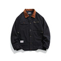 Unisex Jacket Retro Multi-Pocket Workwear Coat Loose Casual Polo Collar Jacket