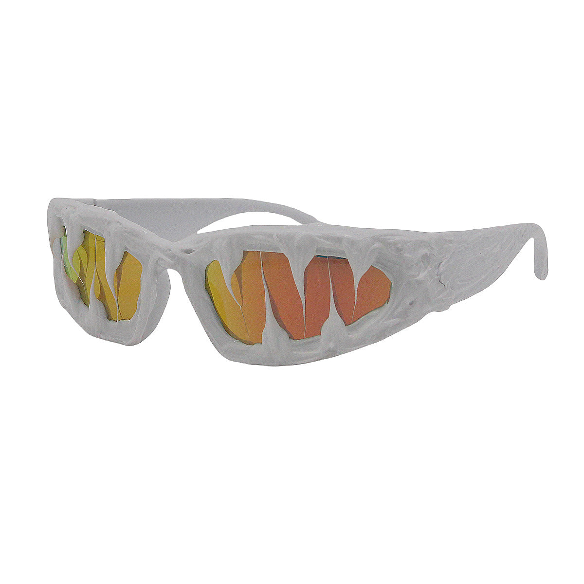 Trendy punk glasses shark teeth