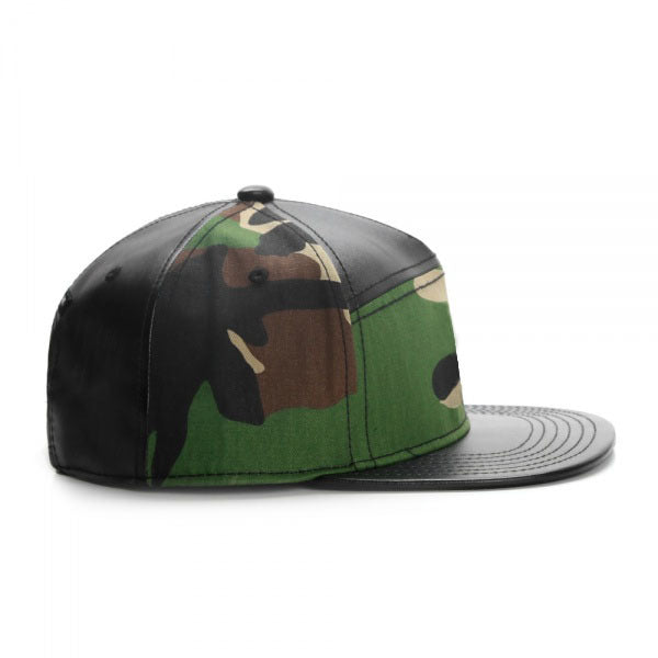 Trendy flat brimmed snapback hats mesh adjustable sunshade