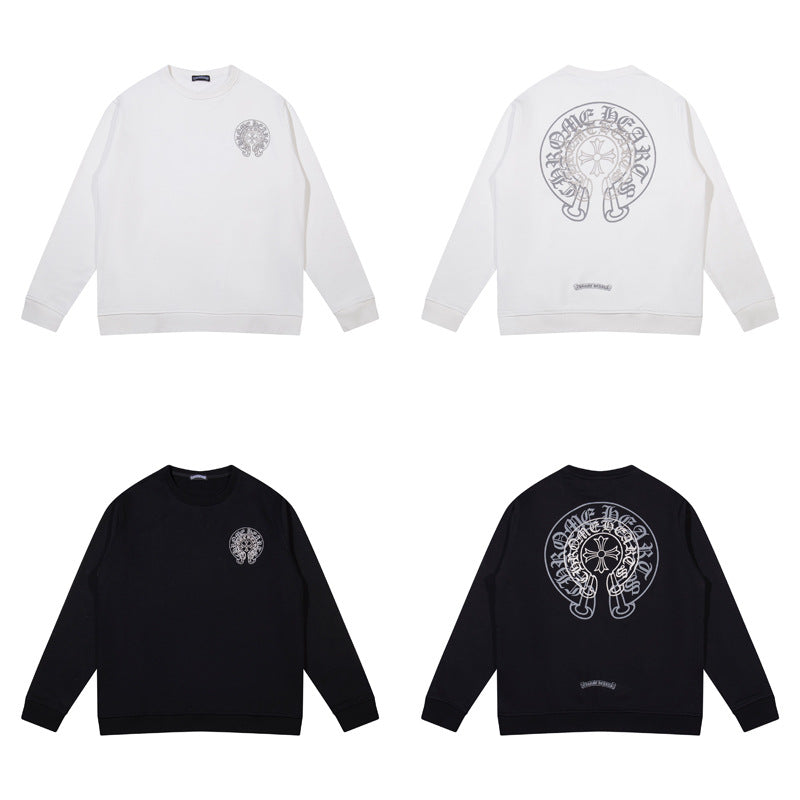 CHH  Heart Long Sleeve Shirt Unisex Fashion Loose Long Sleeve Shirt