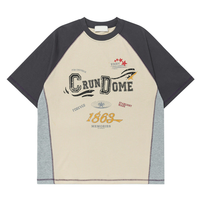 High-quality pure cotton T-shirt vintage couple