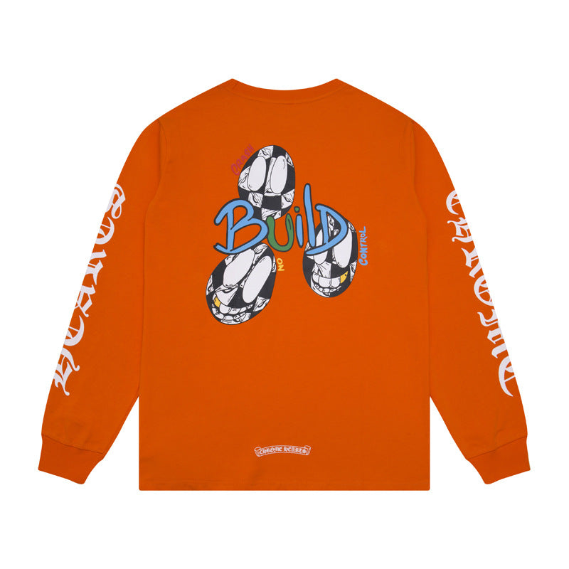 CHH  Heart Long Sleeve Shirt Unisex Fashion Loose Long Sleeve Shirt