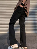 Men Jeans Breasted Jeans Men's Summer Straight-Leg Pants