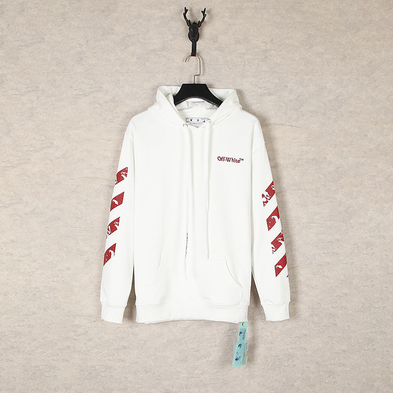 OW  hoodie Photography Pattern Arrow Sleeve Hood