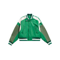 Unisex Jacket Loose Stitching Pu Baseball Jacket Short Motorcycle Jacket