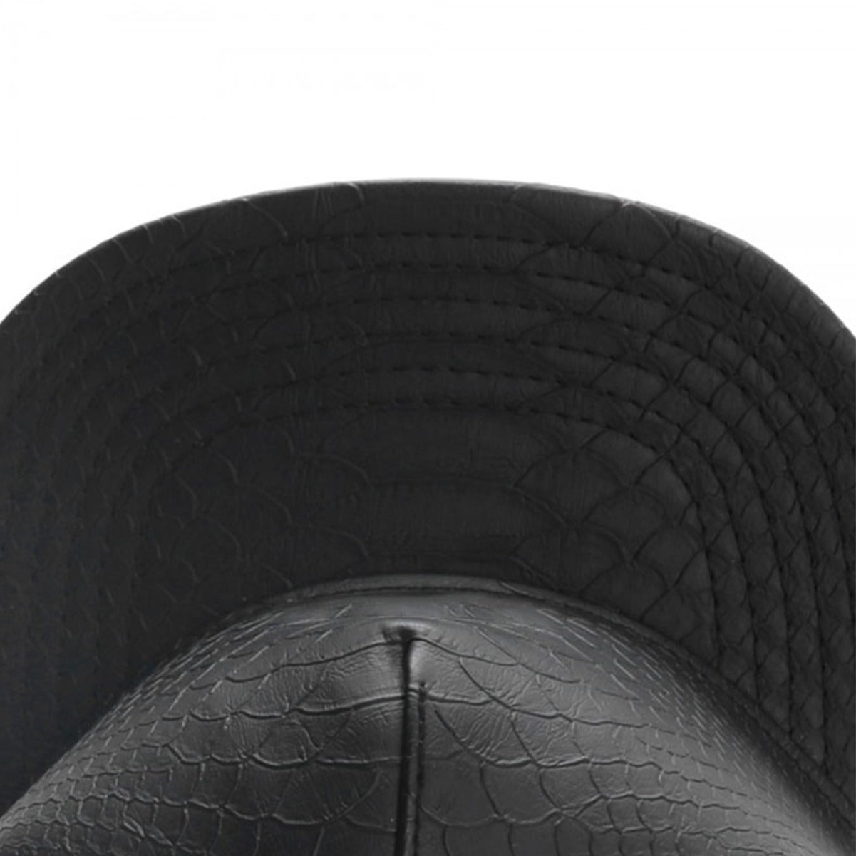 Trendy flat brimmed snapback hats leather