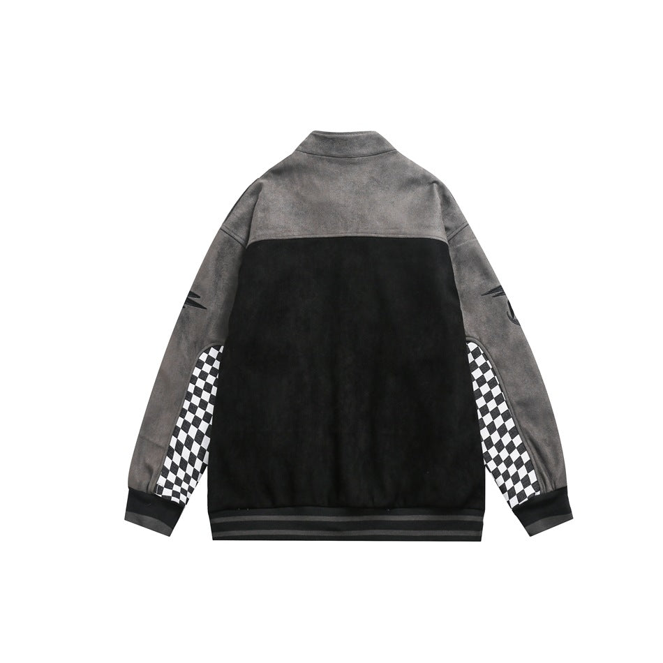 Unisex Jacket Vintage Loose Lapel Motorcycle Jacket