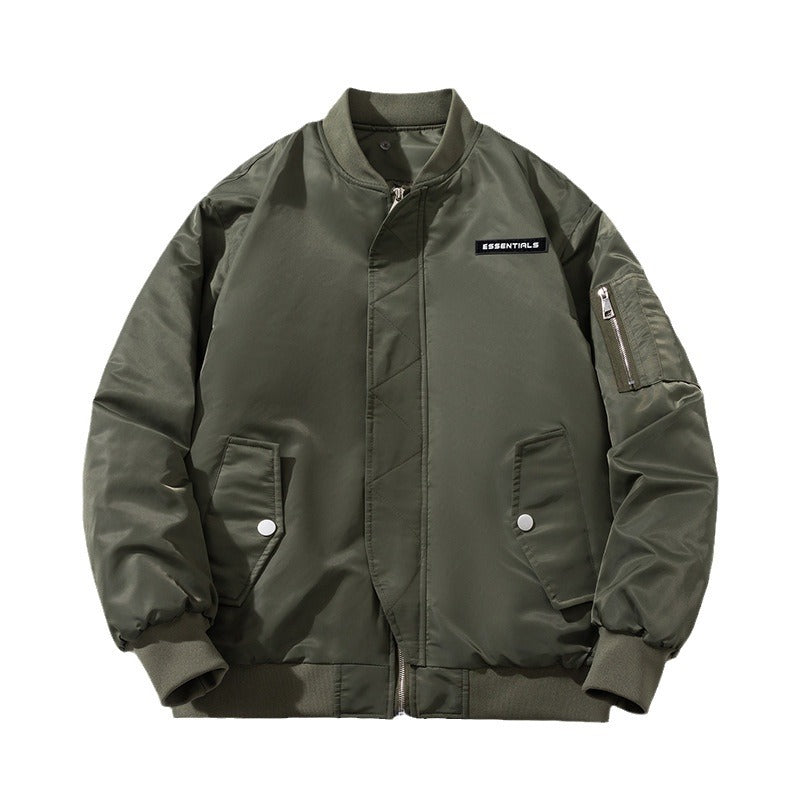 Mens Vintage Jackets vintage jacket loose trend baseball jacket padded flight suit