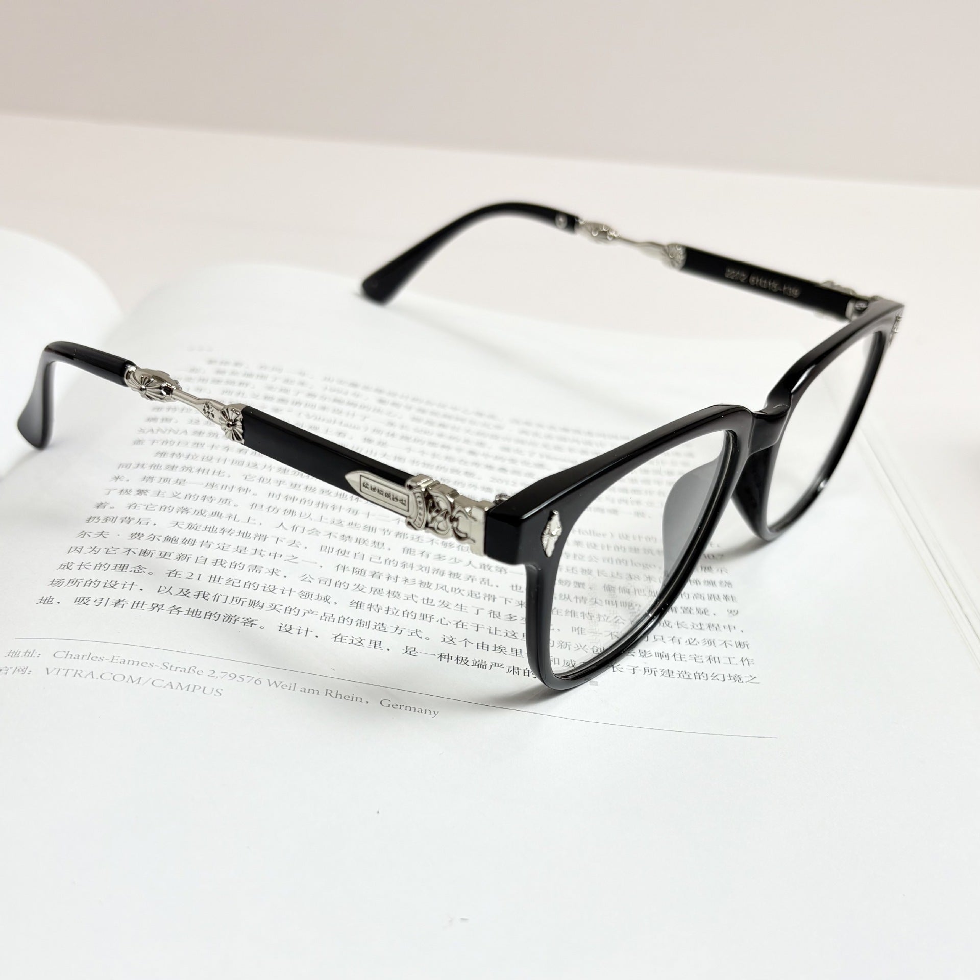 Chrome Hearts glasses Ultra Light Black Frame Plain Glasses