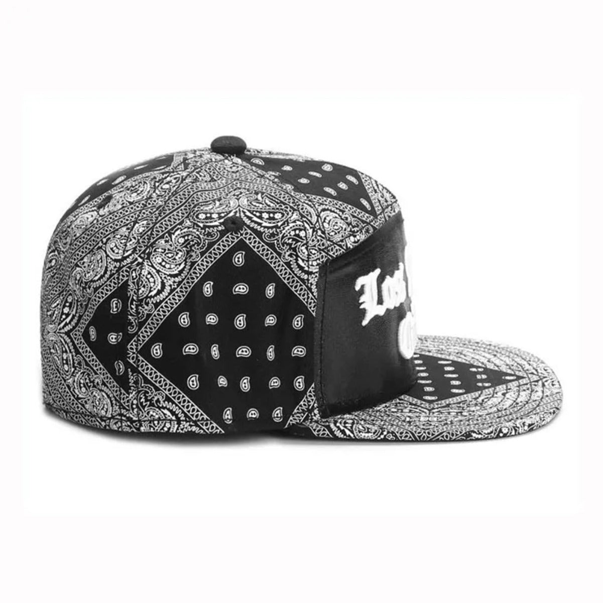 Trendy flat brimmed snapback hats los angeles cashew pattern