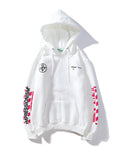 OW  hoodie dyed graffiti pink arrow hooded