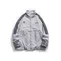 Unisex Jacket Vintage Cardigan Stand Collar Sports Jacket
