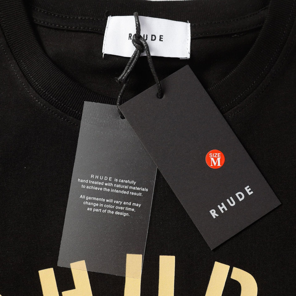Rhude T Shirt Racing Club Alphabet Slogan Printed Short Sleeve T-Shirt