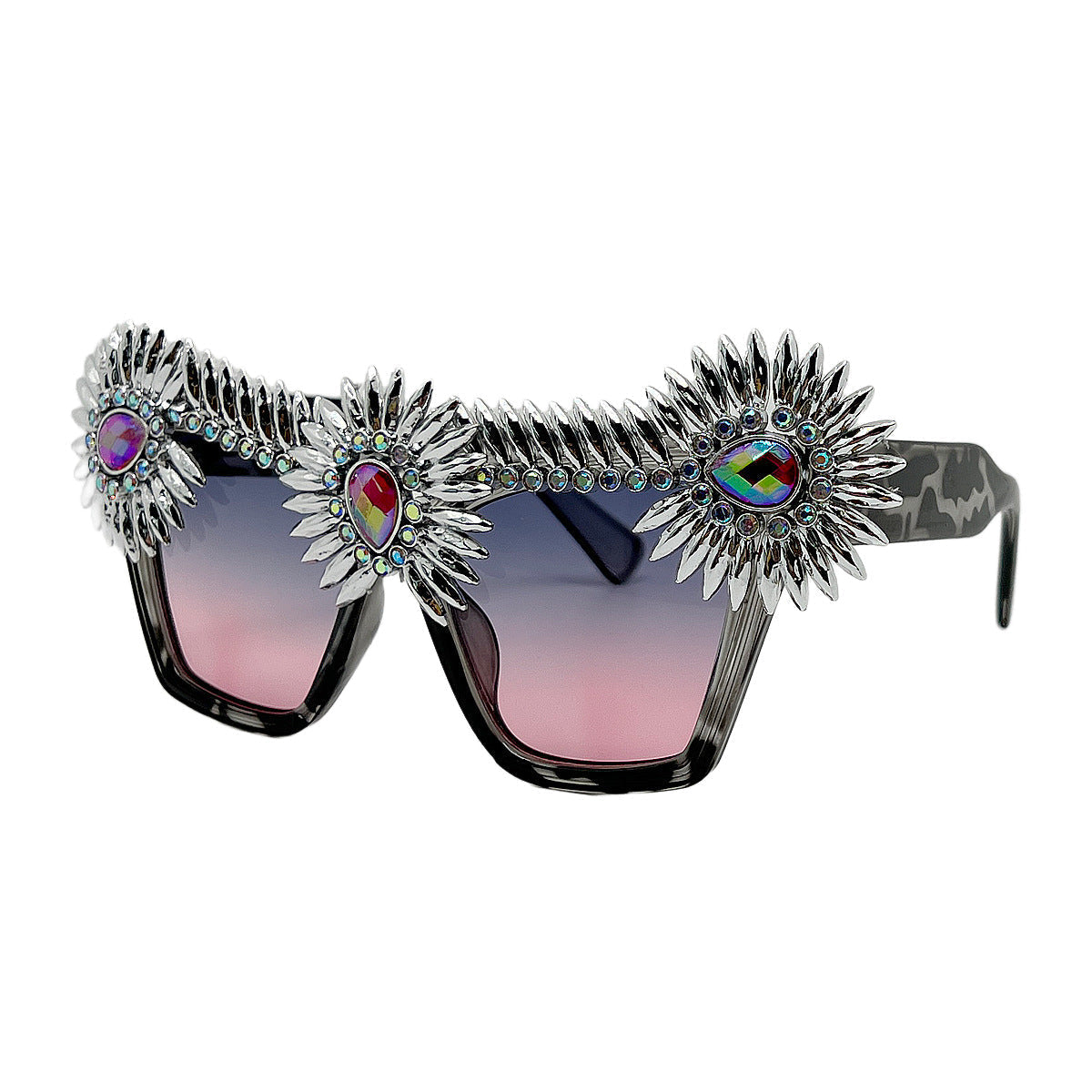 Trendy punk glasses retro butterfly frame