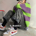 Men Jeans Autumn Vintage Jeans Men's Straight Loose Wide Leg Old Pants