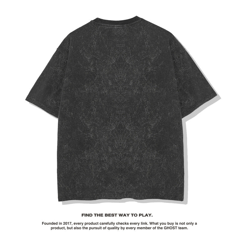 Nba T Shirt Printed T-shirt European and American High Street Short Sleeve Loose